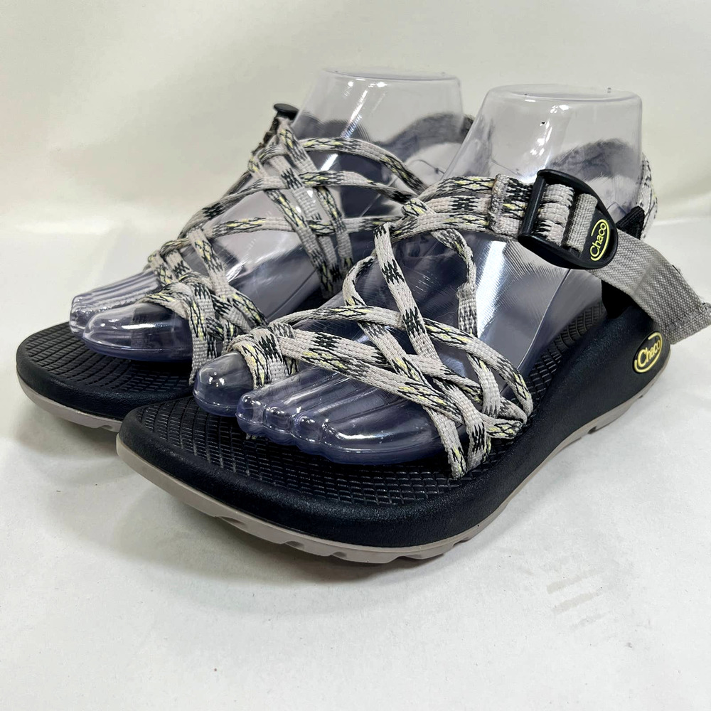 Chaco ZX/3 Classic Hiking Sandal Shoe -Black, Light Gray -Women size 7